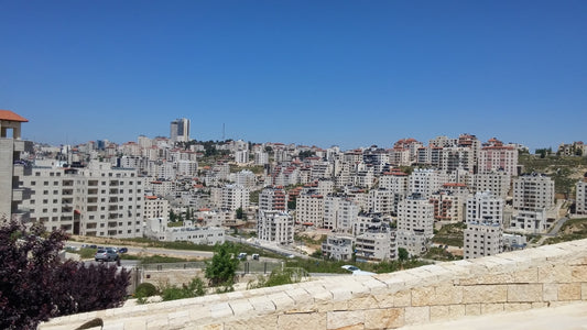 a view of a city from the top of a hill